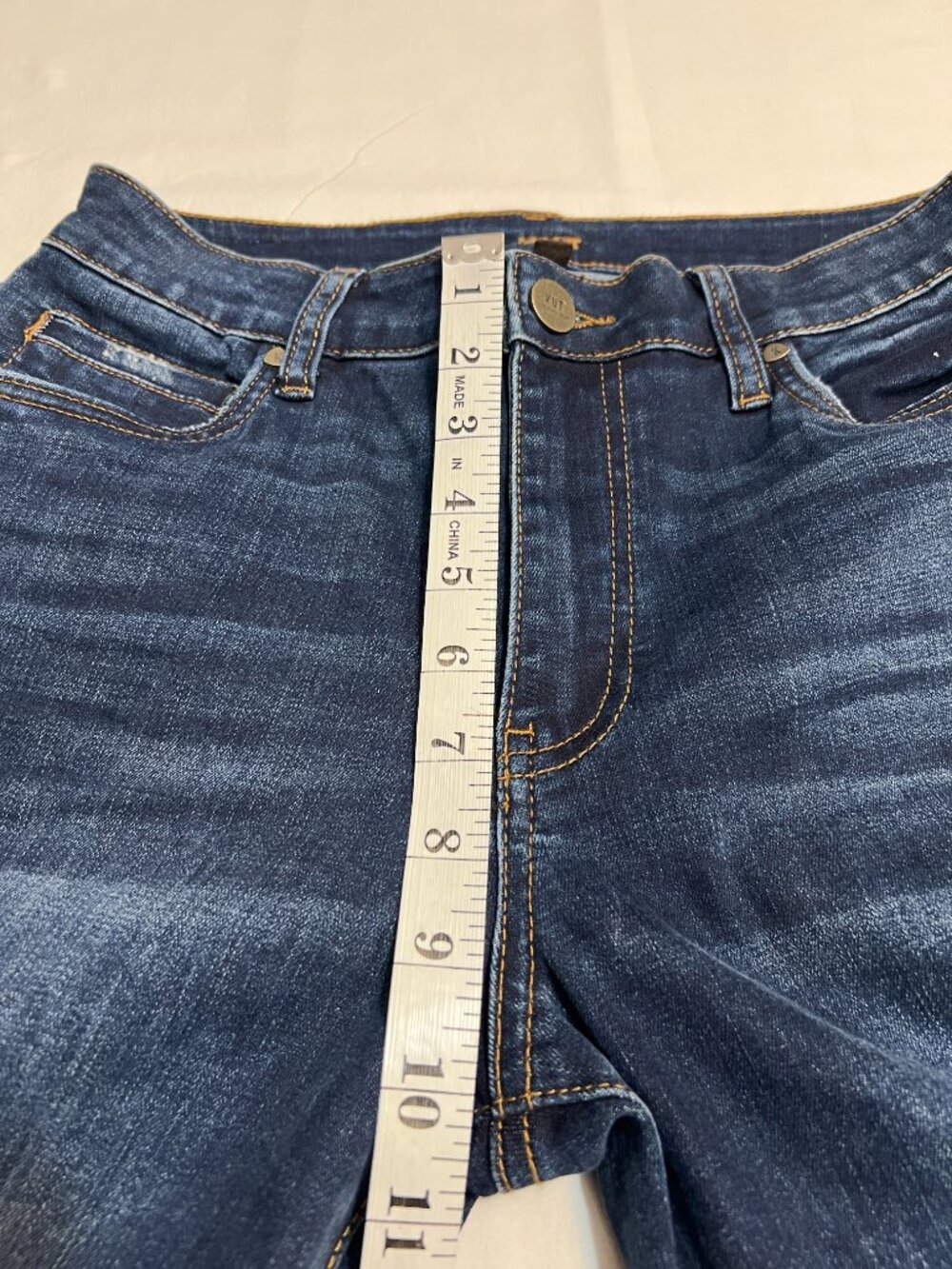 KUT From The Kloth High Rise Boyfriend Jeans Womens 4 Dark Wash Stretch Denim - Picture 10 of 12